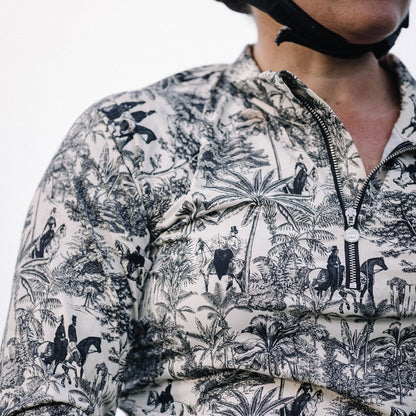 Tropical Toile 1/4 Zip Riding Top