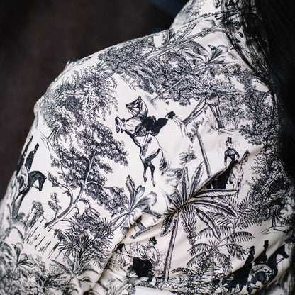 Tropical Toile 1/4 Zip Riding Top