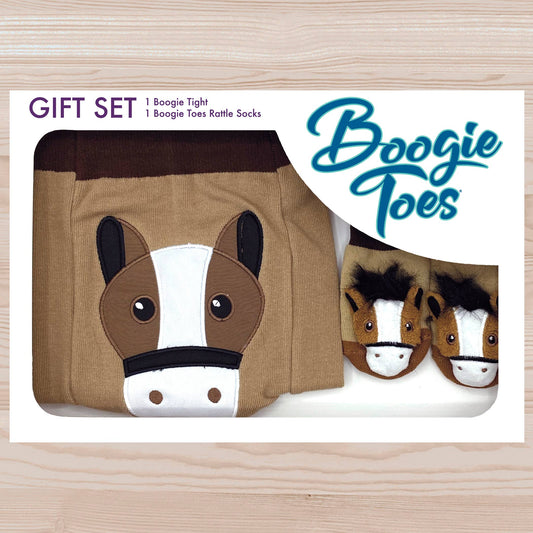 Derby Pony Tight and Rattle Booties Gift Box