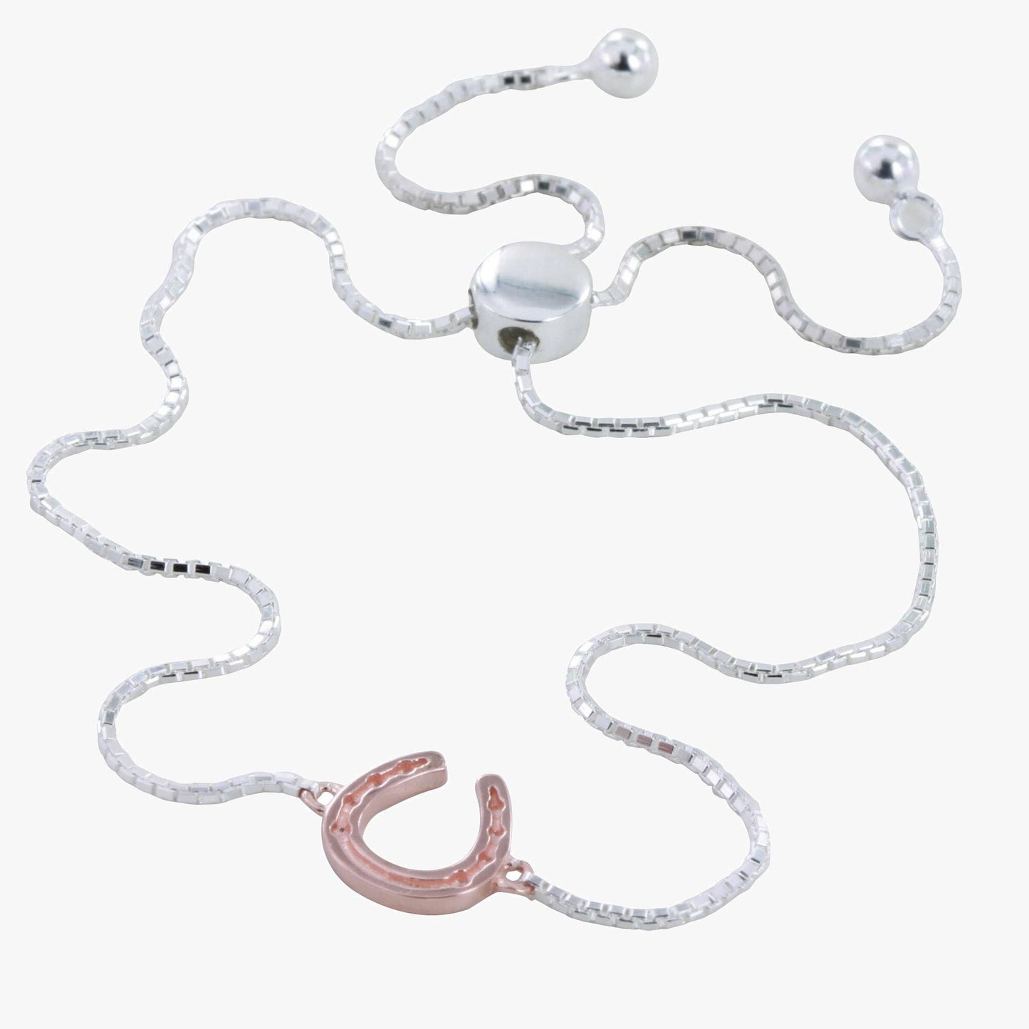 Horseshoe Sliding Bracelet - Rose