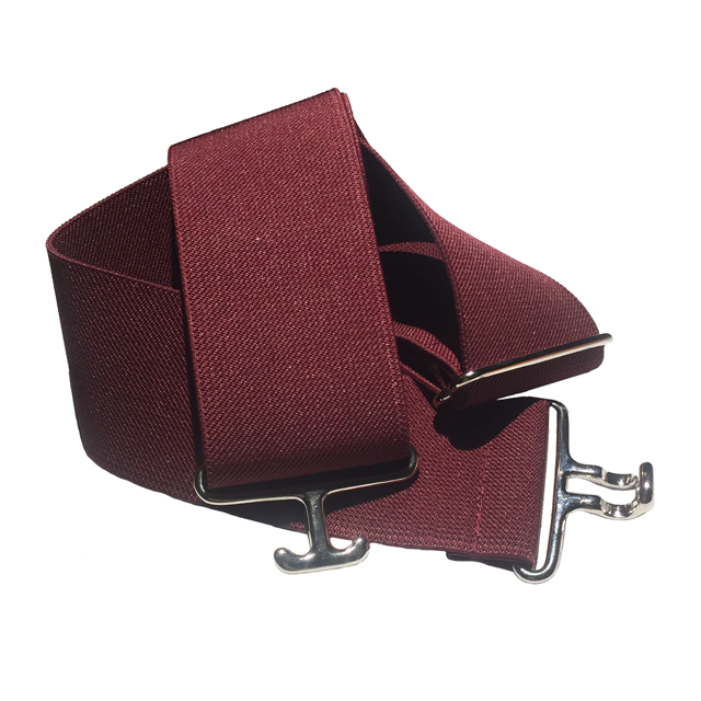 ACE Equestrian - Elastic Belt (Burgundy & Silver)