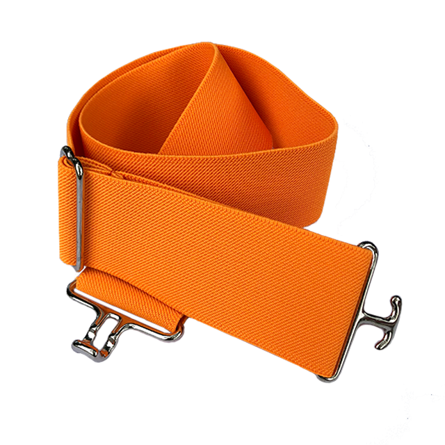 ACE Equestrian - Elastic Belt (Orange + Silver)
