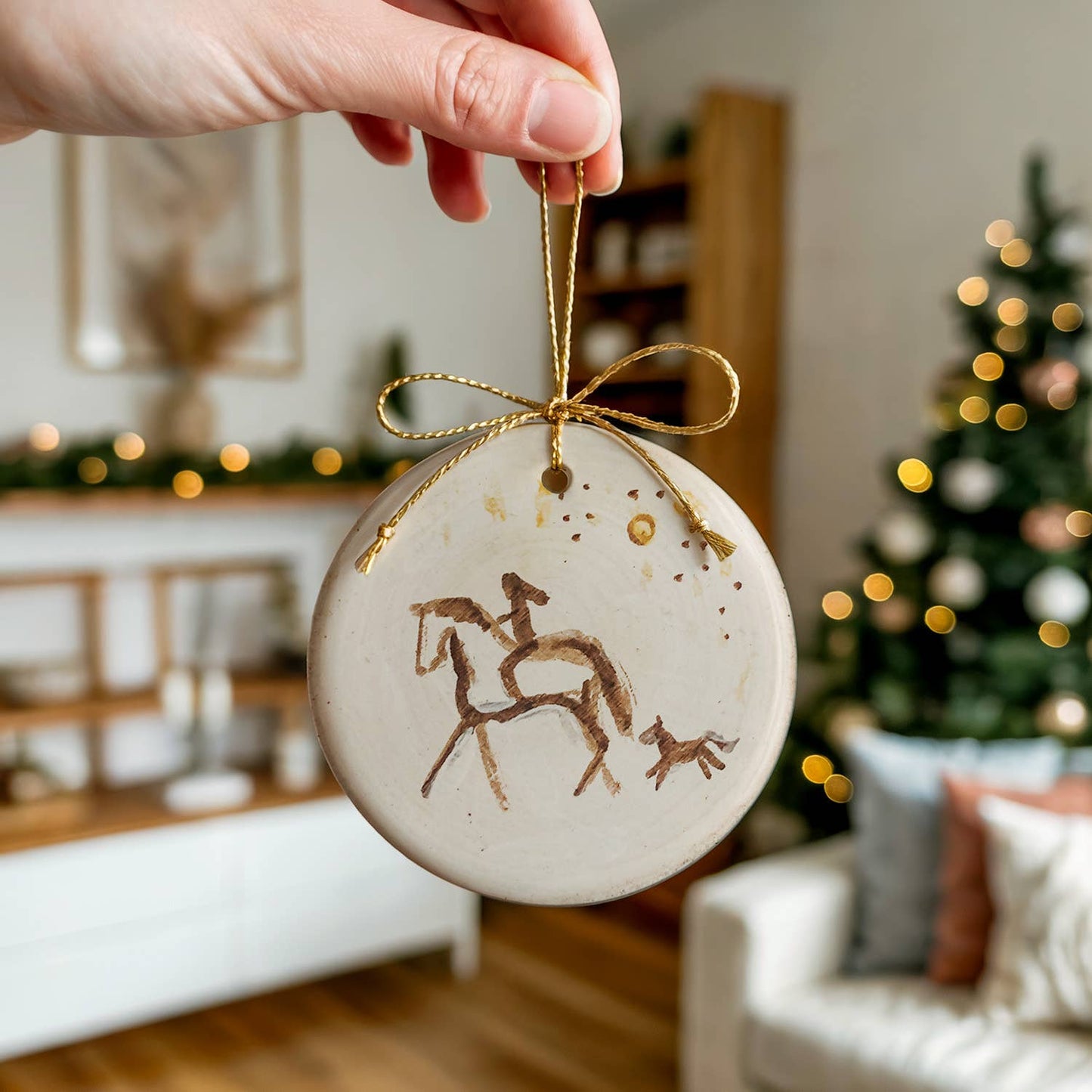 Bettina Norton Artwork - Ceramic Horse Ornaments - Equestrian Christmas Decor Swt Day