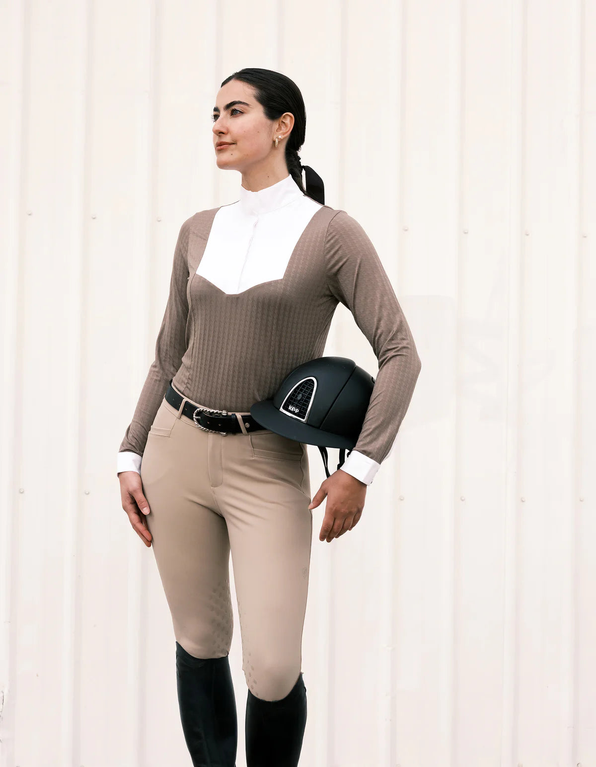 Luna 1/2 Snap Long Sleeve Show Shirt