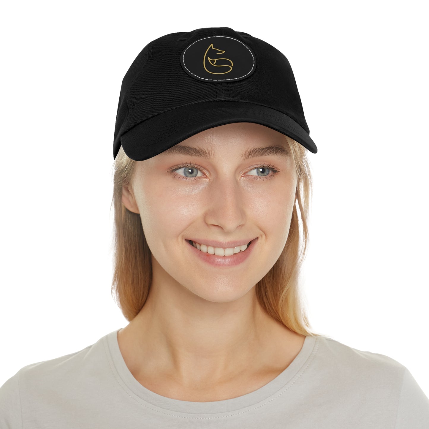 Team GFE Dad Hat with Leather Patch (Round)