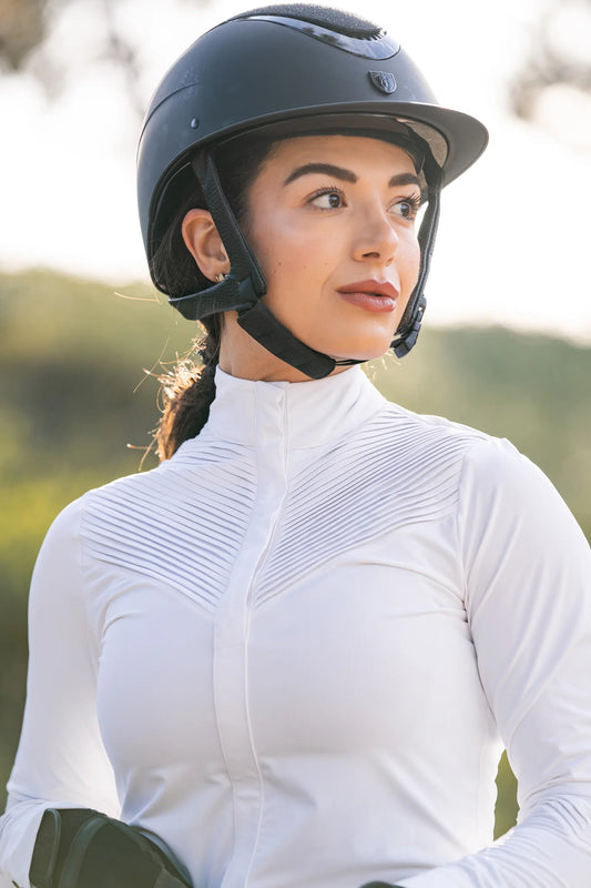 Ellie Pleated Long Sleeve Show Shirt