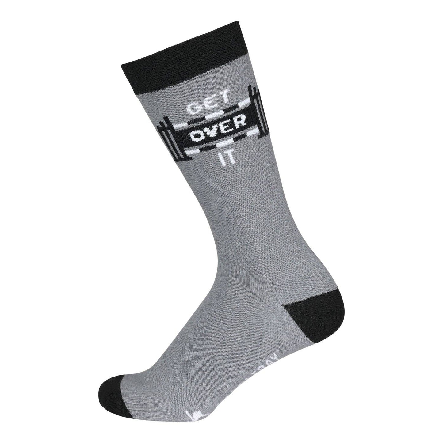 Dapplebay - Dapplebay Knit Crew Socks - Get Over It: Charcoal / One Size