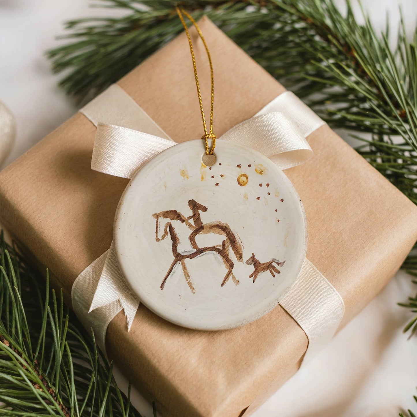 Bettina Norton Artwork - Ceramic Horse Ornaments - Equestrian Christmas Decor Swt Day