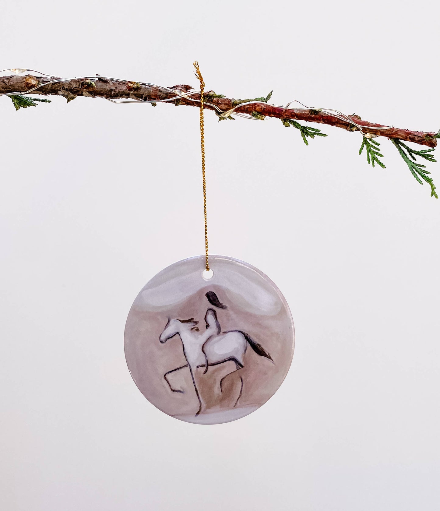 Bettina Norton Artwork - Ceramic Horse Ornaments - Equestrian Christmas Decor BF