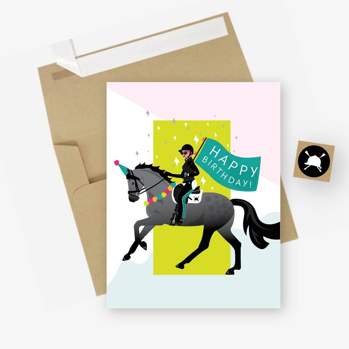Hunt Seat Paper Co. - Birthday Parade Equestrian Horse Greeting Card