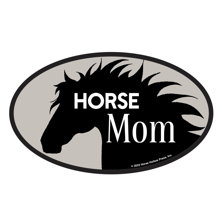 Horse Hollow Press - Oval Equestrian Horse Sticker: Horse Mom