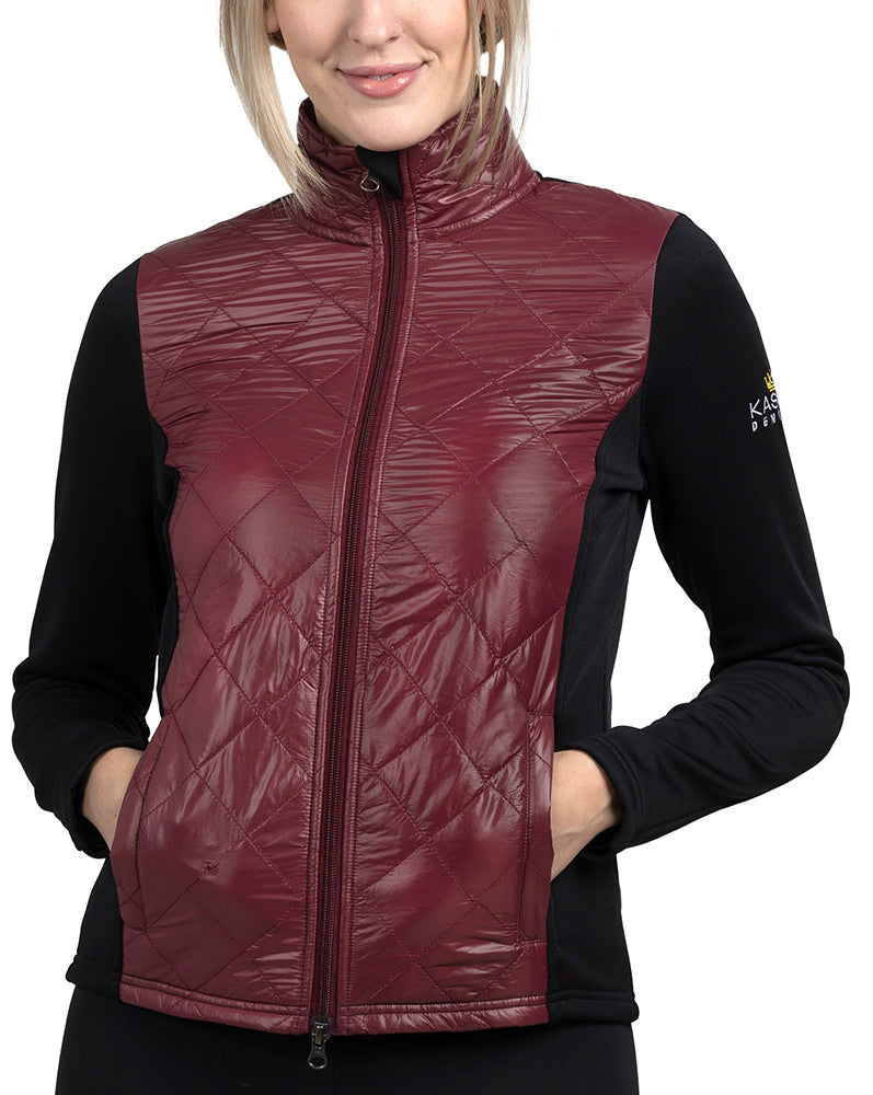 Quilted Black and Burgundy Performance Jacket